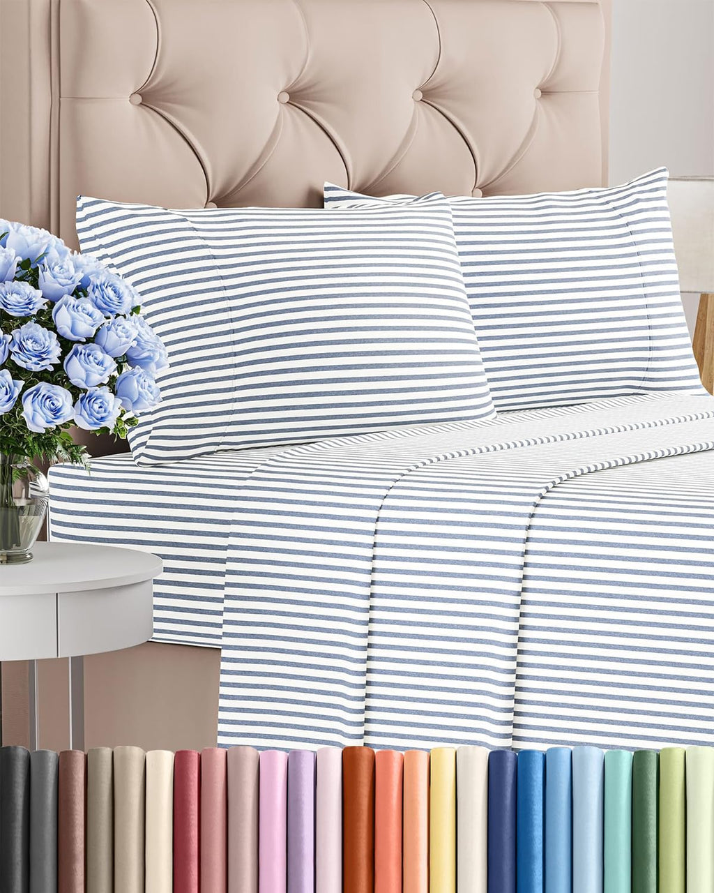 Twin 4 Piece Sheet Set - Comfy, Breathable & Cooling - Soft Hotel Luxury Bedding for Women, Men, Kids, Teens and Children - 1 Flat & 1…