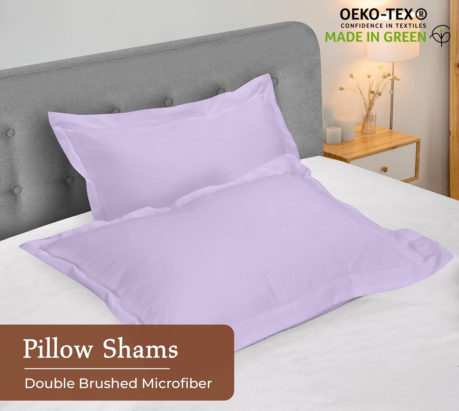 Royalelinens Royale Linens Pillow Shams 2 Pack Euro Size 26x26 Inch - Brushed 1800 Microfiber - Bed Pillow Shams, Wrinkle Resistant Super S…
