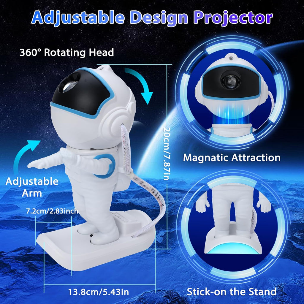 Astronaut Galaxy Projector, Star Projector, Night Light for Kids with Timer and Remote, Room Decor, Galaxy Projector for Bedroom…