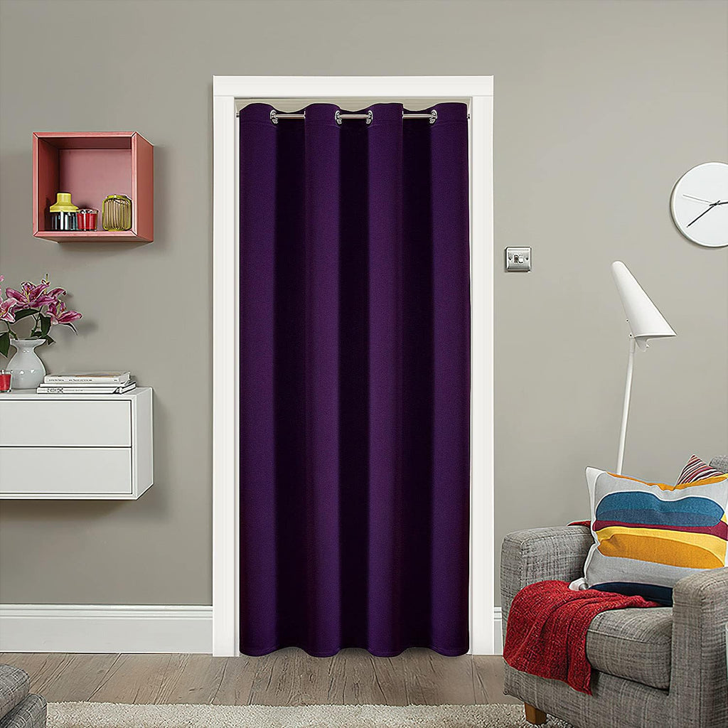 ChrisDowa Blackout Door Curtains for Doorway Privacy, Grommet Closet Curtains for Bedroom Closet Door, Thermal Insulated Doorway Cover Room…