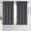 Dwcn Bedroom Curtains Blackout Drapery Panels 54 Inch Length 2 Panels Set, Three Pass Microfiber Thermal Insulated Energy Saving Rod Pocket…