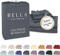 Bella Coterie Luxury Bamboo Viscose Queen Size Sheet Set | 100% Organically Grown | Ultra Soft | Cooling for Hot Sleepers | 18" Deep…