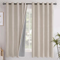 YoungsTex Linen Blackout Curtains for Bedroom 63 Inch Length, Full Room Darkening Drapes Extra Wide Heat Blocking for Living Room Farmhouse…