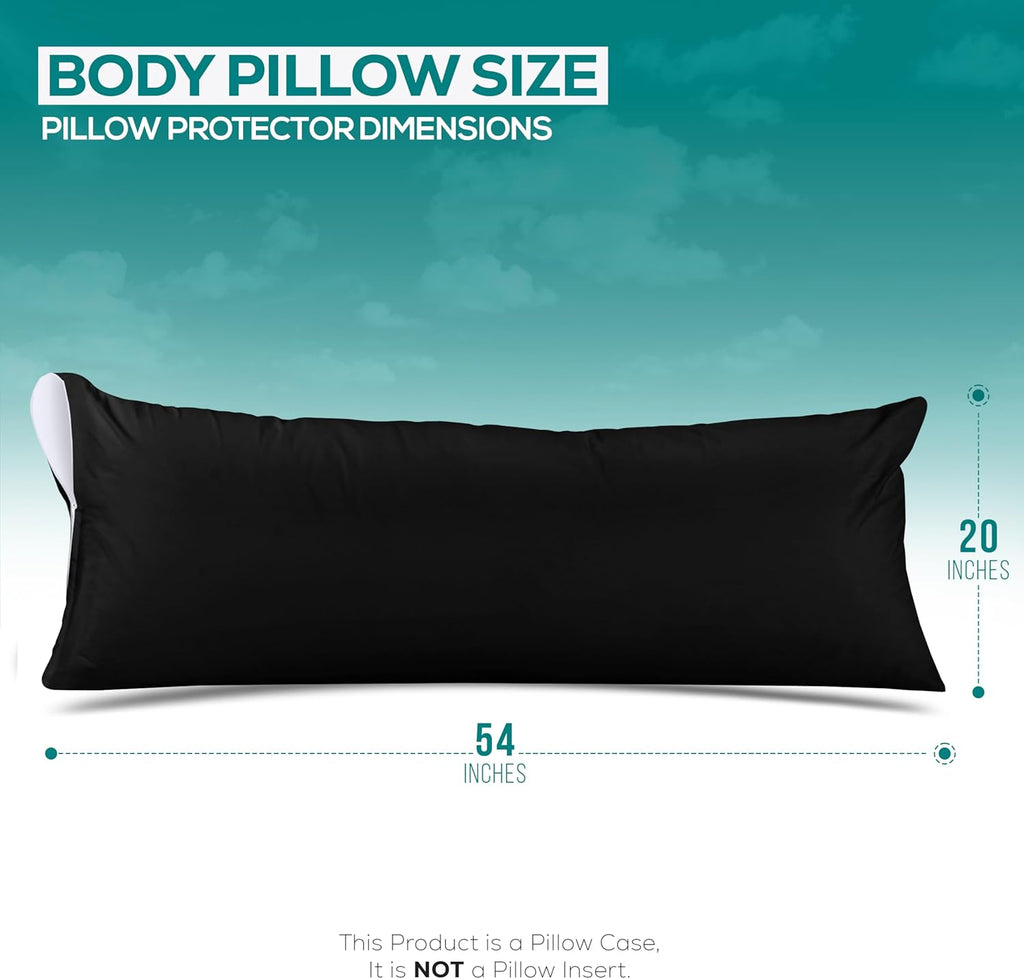 Utopiabedding Utopia Bedding 100% Waterproof Pillow Protectors with Zipper Body Size (Set of 2), Bed Bug and Dust Mite Proof Zippered Pillo…