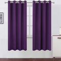 Lemomo Purple Thermal Blackout Curtains/52 x 72 Inch/Set of 2 Panels Room Darkening Curtains for Bedroom 72 Inch silver