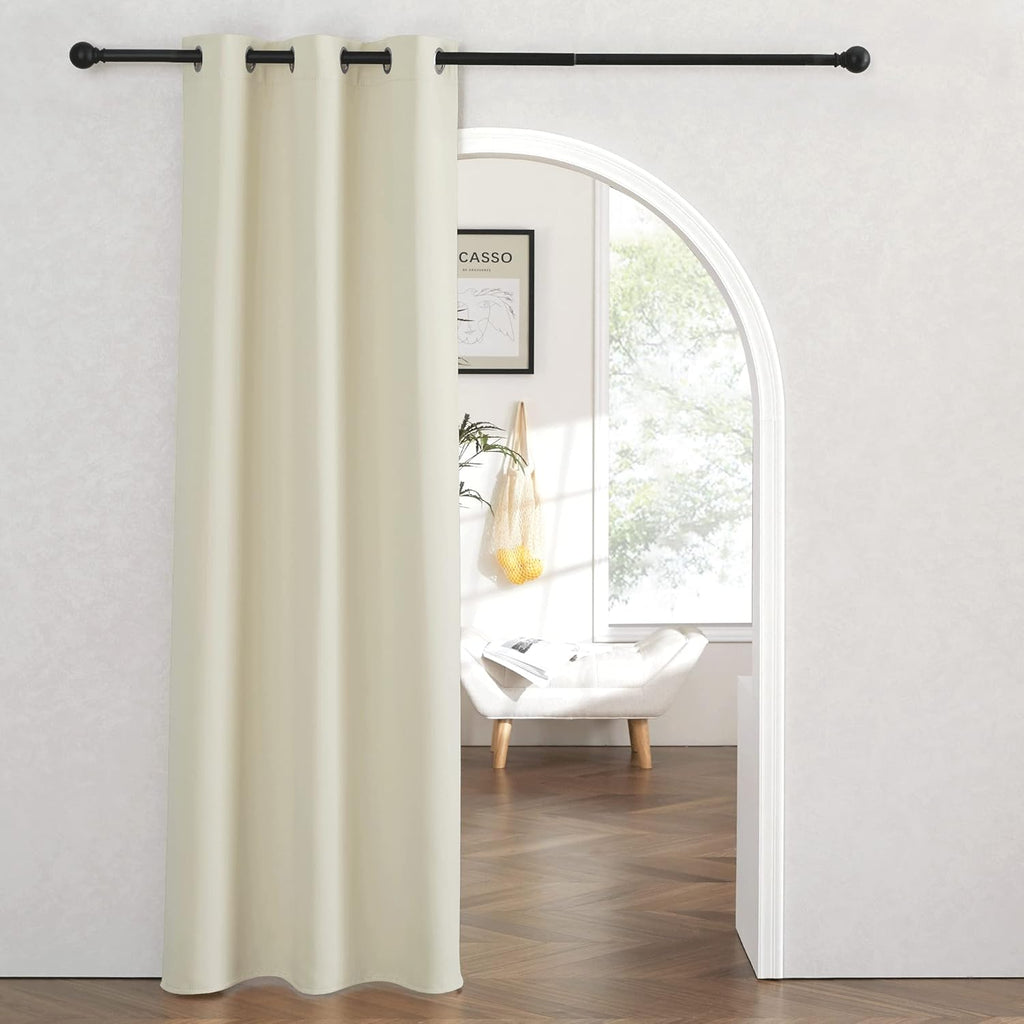 Rybhome RYB HOME Blackout Curtains Thermal Insulating Privacy Temporary Door Curtains for Bedroom Closet Doorway Accordion Door Interior Li…