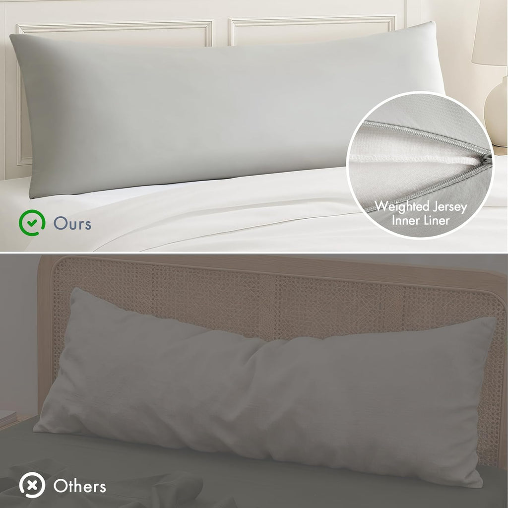 Madisonpark Madison Park Cooling Body Pillow for Side Sleepers & Hot Sleepers, 20"x54" Full Body Pillow with Memory Foam Fill, Pregnancy &…