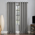 Sun Zero Nordic 2-Pack Theater Grade Noise Reducing Extreme 100% Blackout Grommet Curtain Panel Pair, 52" x 54, Silver Gray