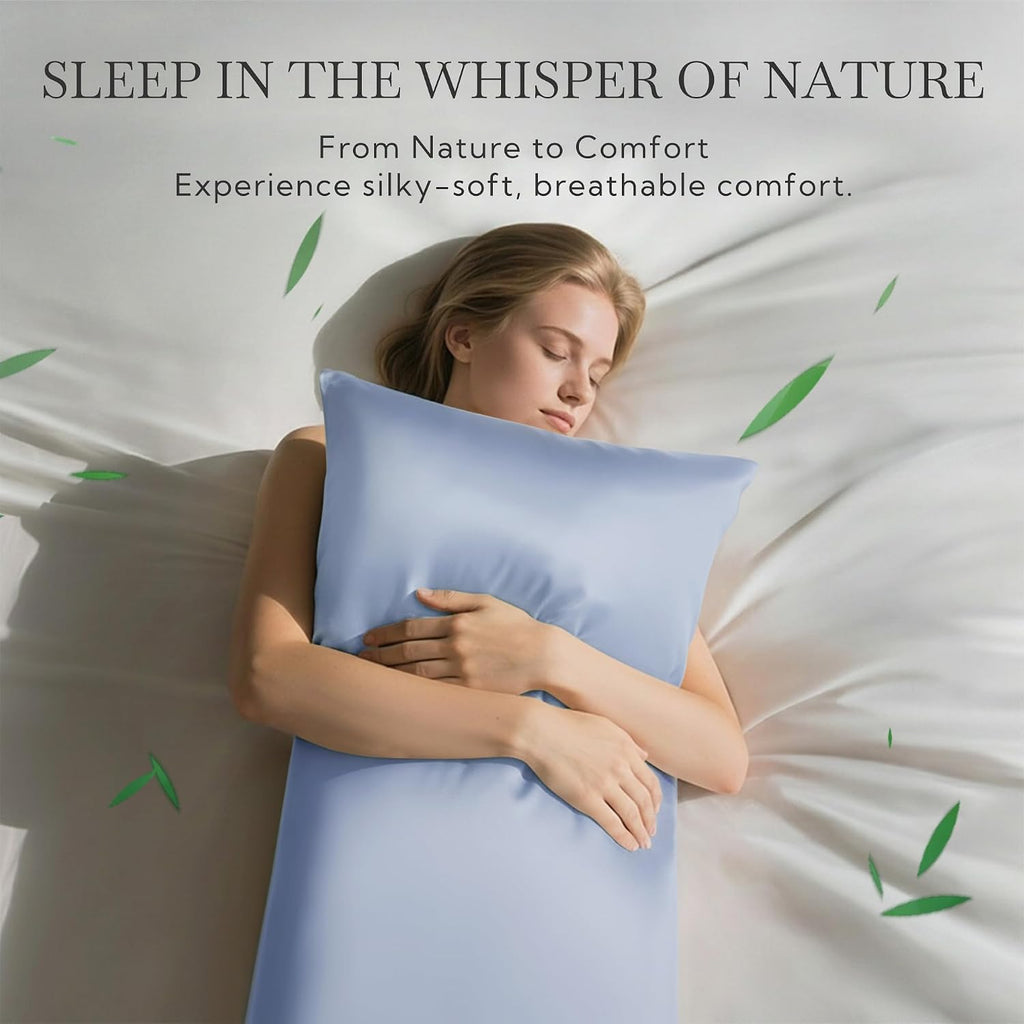 MR&HM King Pillow Cases Set of 2, Cooling Pillow Case for Hot Sleepers 20"x36", Breathable & Moisture Wicking, Soft Envelope Pillowcas…