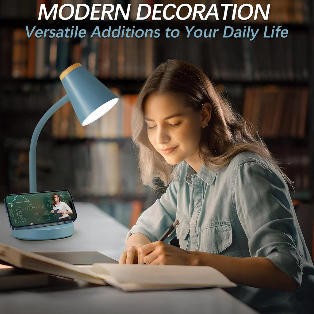 WelcometoEJIAXIN EJIAXIN Desk Lamps for Home Office - Small LED Desk Lamp Touch Dimmable Reading Light for College Dorm Room - Adjustable F…
