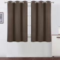 Lemomo Chocolate Brown Blackout Curtains 38 x 54 Inch Length/Set of 2 Curtain Panels/Thermal Insulated Room Darkening Blackout Curtains for…