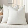 decorUhome Summer Couch Euro Sham Throw Pillow Covers 22x22 Set of 2, Decorative Soft Velvet Modern Cozy Chenille Pillow Cases with Elegant…