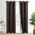 Xwzo 100% Blackout Curtains with Tiebacks- Heat and Full Light Blocking Window Panels with Grommets for Bedroom/Nursery, 84 Inches Long The…