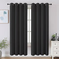 Cucraf Dark Grey Blackout Curtains 72 inch Length 2 Panels Set, Room Darkening Drapes for Living Room Bedroom, Thermal Insulated Light Bloc…