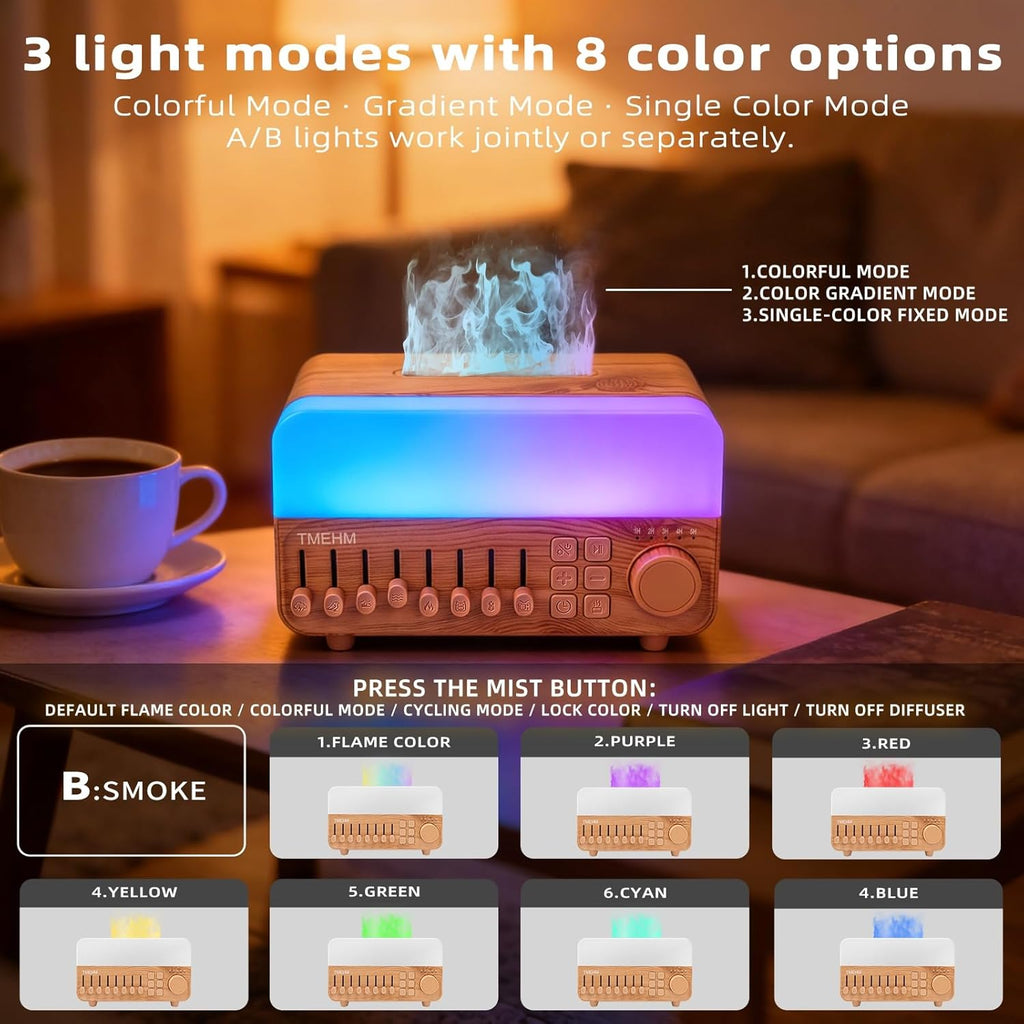 TMEHM 4-in-1 Sleep Sound Machine with White Noise & 8 Nature Sounds, Bluetooth Speaker, Night Light & Aroma Diffuser with Timer for Baby…