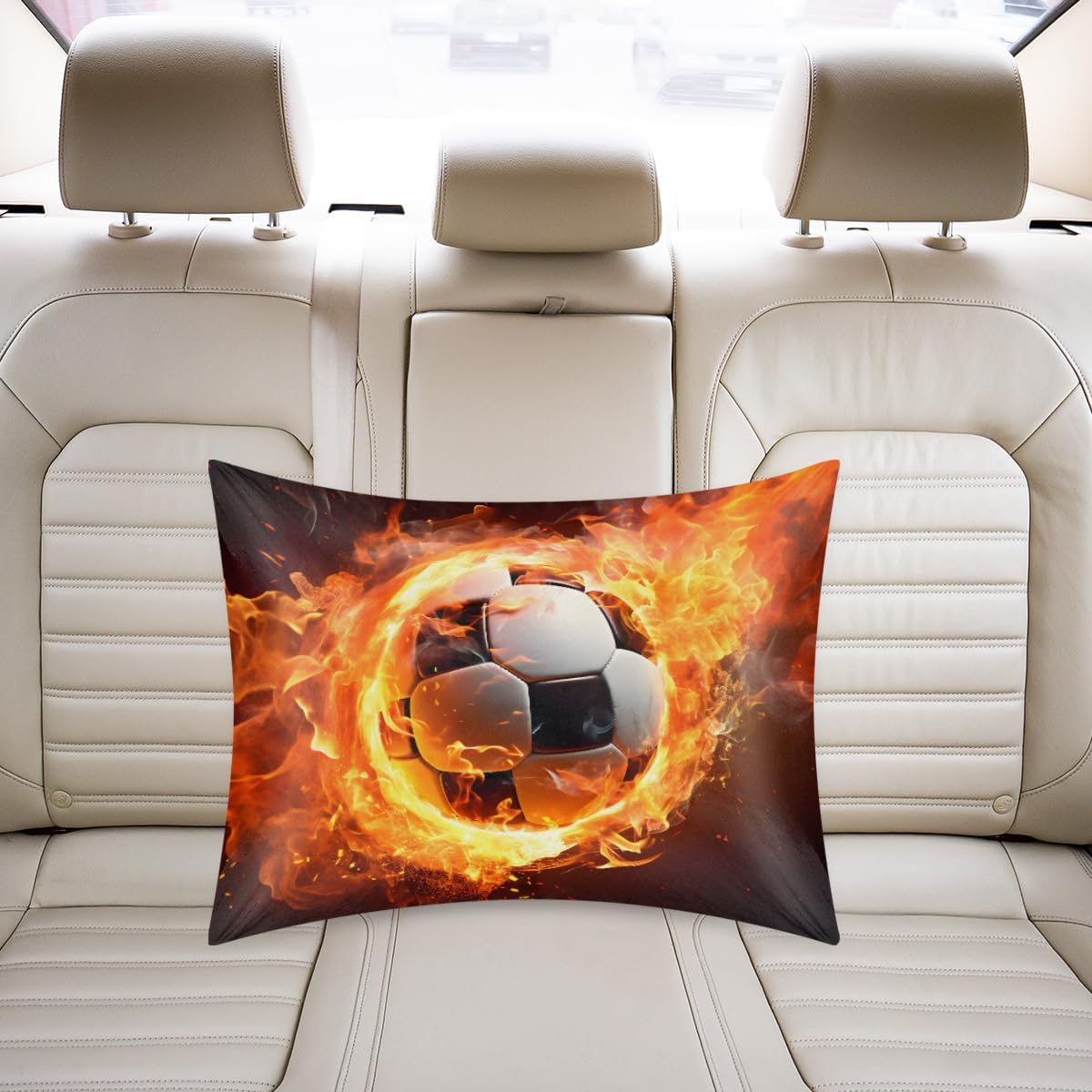 Football Sports Fire Satin Pillowcase for Hair and Skin Soft Silk Pillow Cases with Envelope Closure Cooling Pillow Case Slip 15.99…