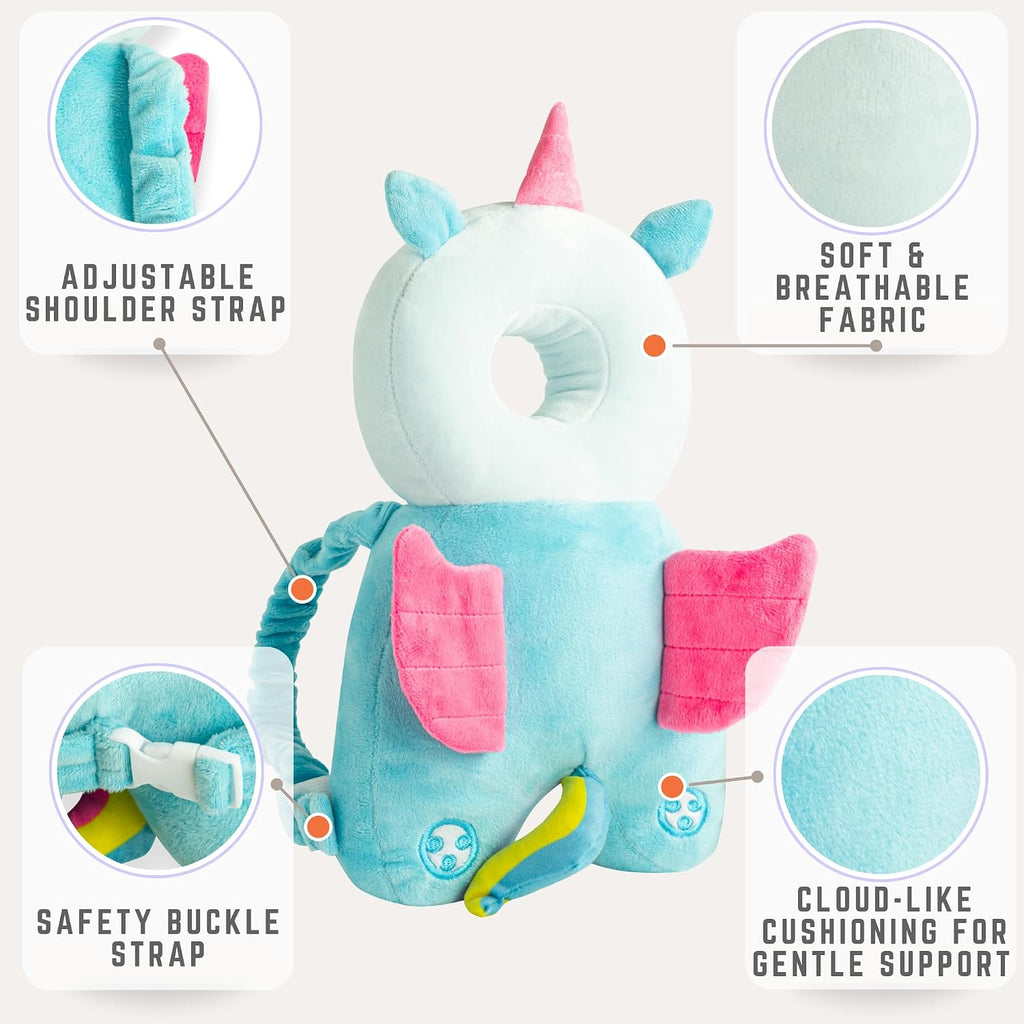 Baby Head Protector Backpack (9 to 24 Months) - Cute Head Guard Pillow with Knee Pads and Socks, Crawling and Walking Safety Set, Toddler…