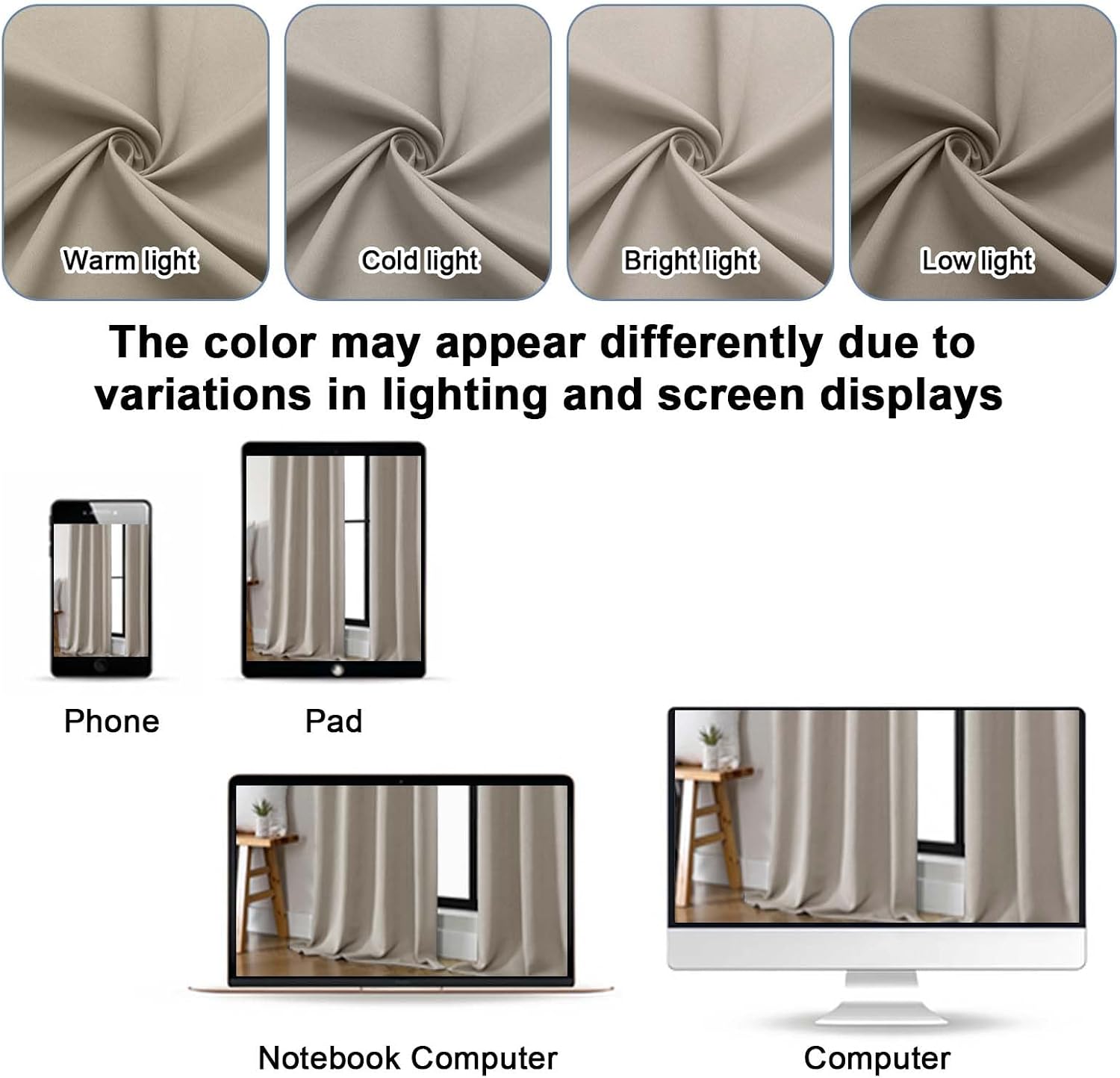 Gwine Stone Blackout Curtains for Living Room 72 inches Long, Noise Reducing Room Darkening Window Treatment Curtains for Bedroom…