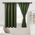 Jiuzhen Christmas Blackout Curtains for Bedroom - Thermal Insulated Room Darkening Rod Pocket Curtains for Living Room, Set of 2 Panels wit…