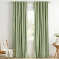 Inovaday 100% Blackout Curtains 90 Inches Length 2 Panels Set, Back Tab/Rod Pocket Linen Black Out Curtains for Bedroom, Thermal Insulated…