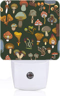 Various Mushrooms Night Light, Plug Into Wall with Dusk to Dawn Light Sensors, Warm Nightlights for Bedroom, Bathroom, Hallway, Kitchen…