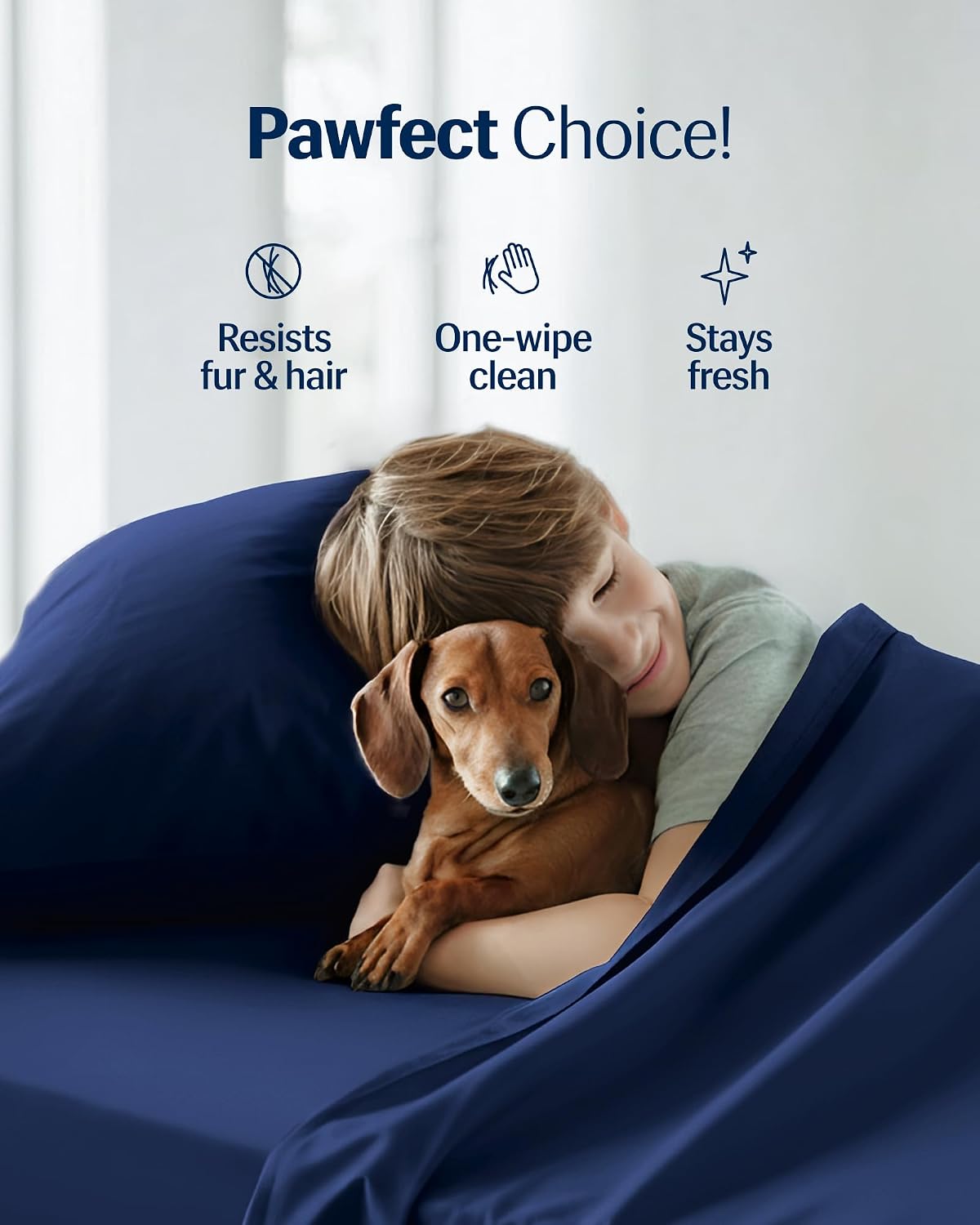 Rest ® Evercool®+ Cooling Sheet Set, Twin, Midnight Blue, Breathable Bed Sheets for Hot Sleepers and Night Sweats, with Pillowcases, with I…