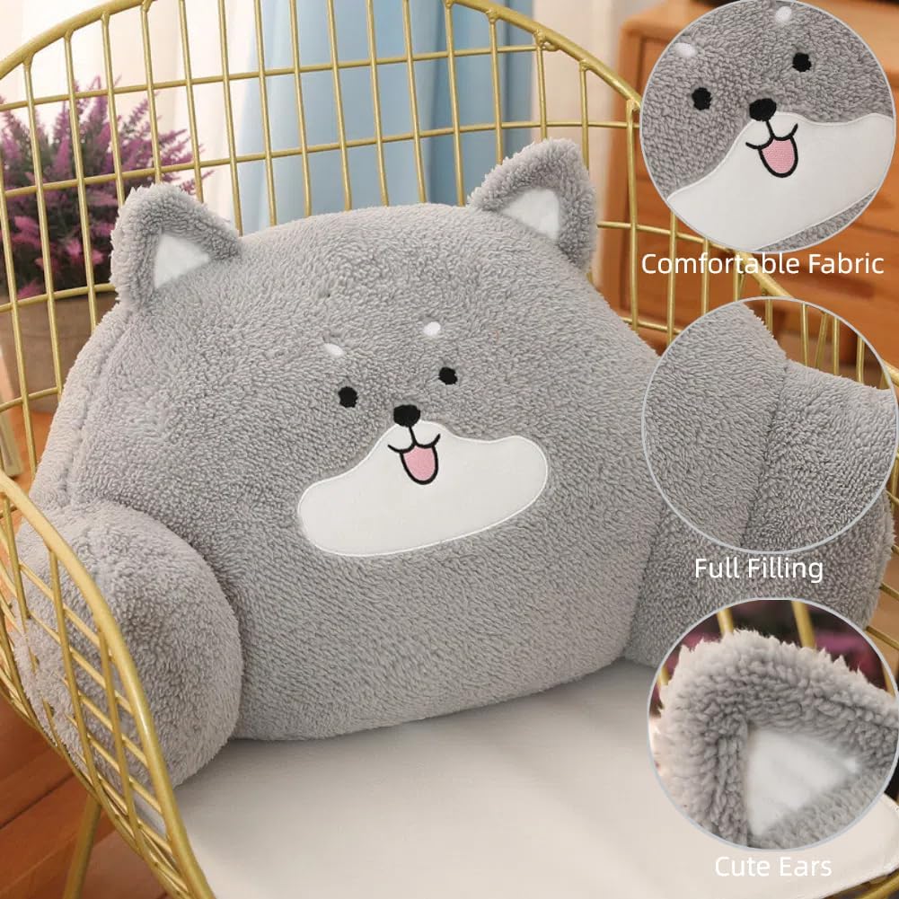 Reading Pillow Back Pillow for Sitting Up in Bed Relax Bed Rest Pillow with Arms Office Car Seat Lumbar Support Cushion for Kids Teens…