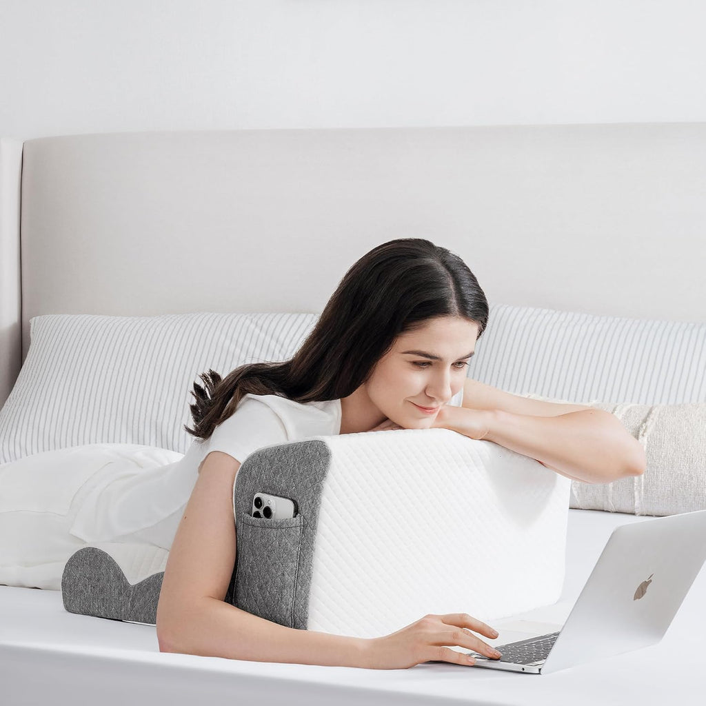 ZerOra Reading Pillow for Sitting Up in Bed Rest, Lumbar Neck Support Pillow with Back Support, Home Bedroom Sofa Dorm Essentials for…