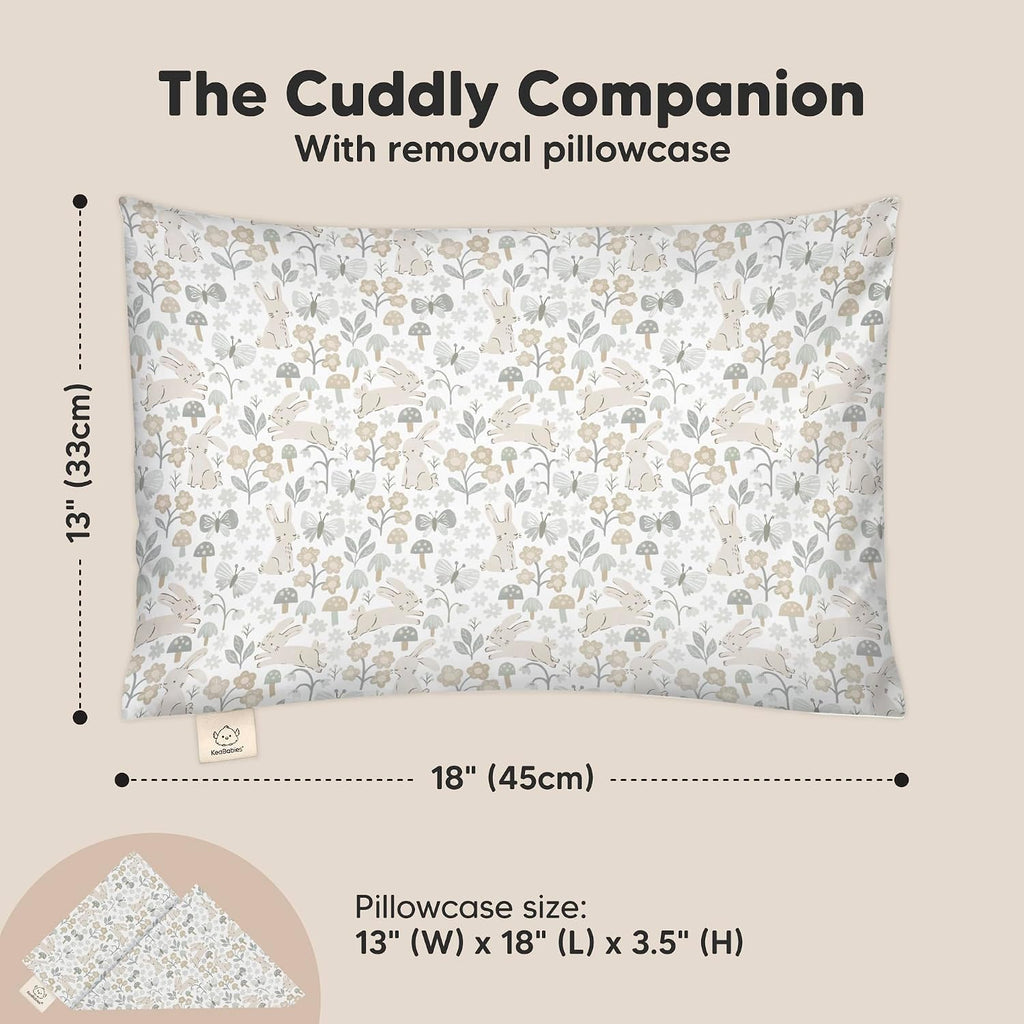 KeaBabies Toddler Pillow with Pillowcase - 13x18 My Little Cuddly Kids Travel Pillows for Sleeping, Nap, Viscose from Bamboo Nursery…