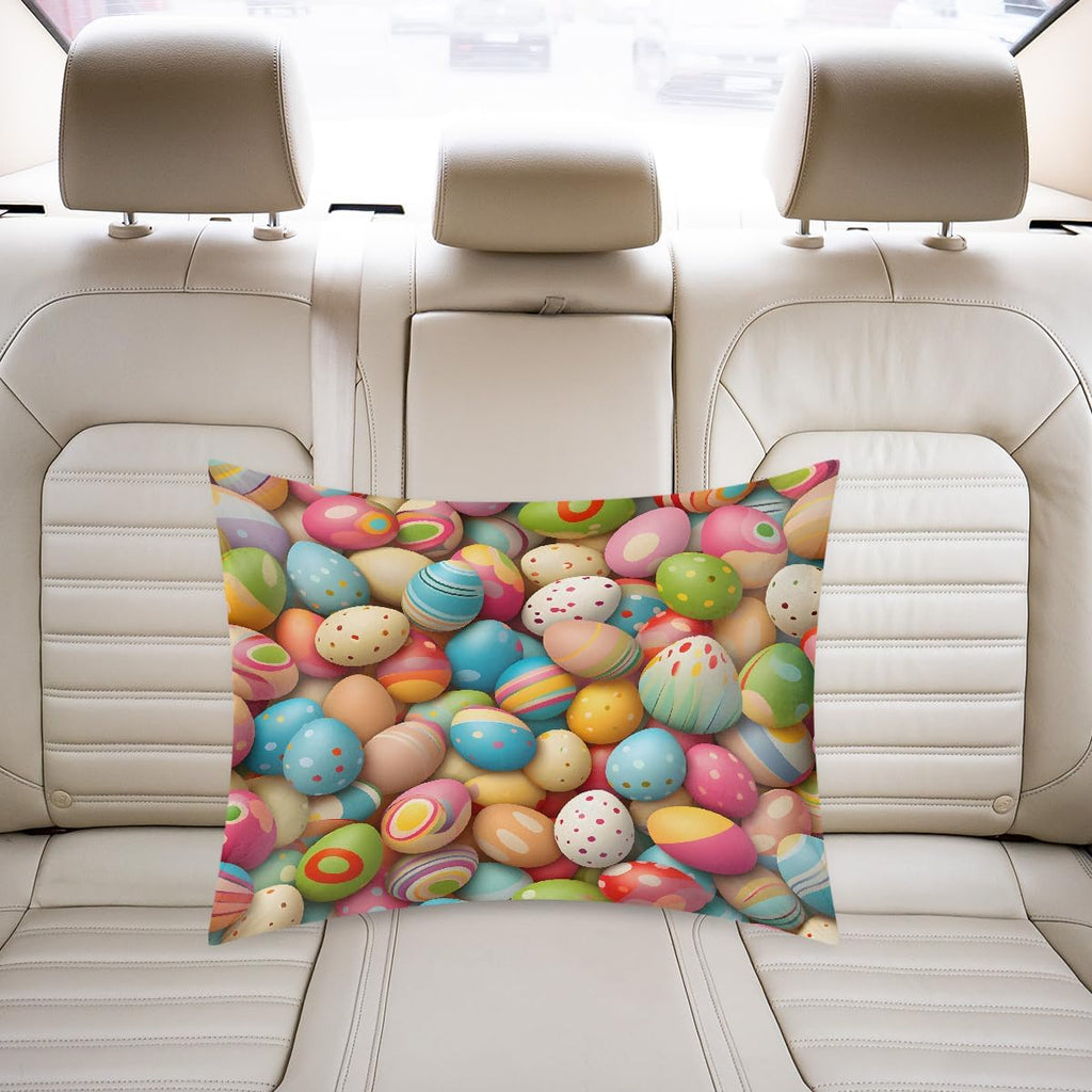 Colorful Easter Egg Abstract Satin Silk Pillowcase for Hair and Skin Pillow Cases Standard Size Soft Silk Pillow Case with Envelope…