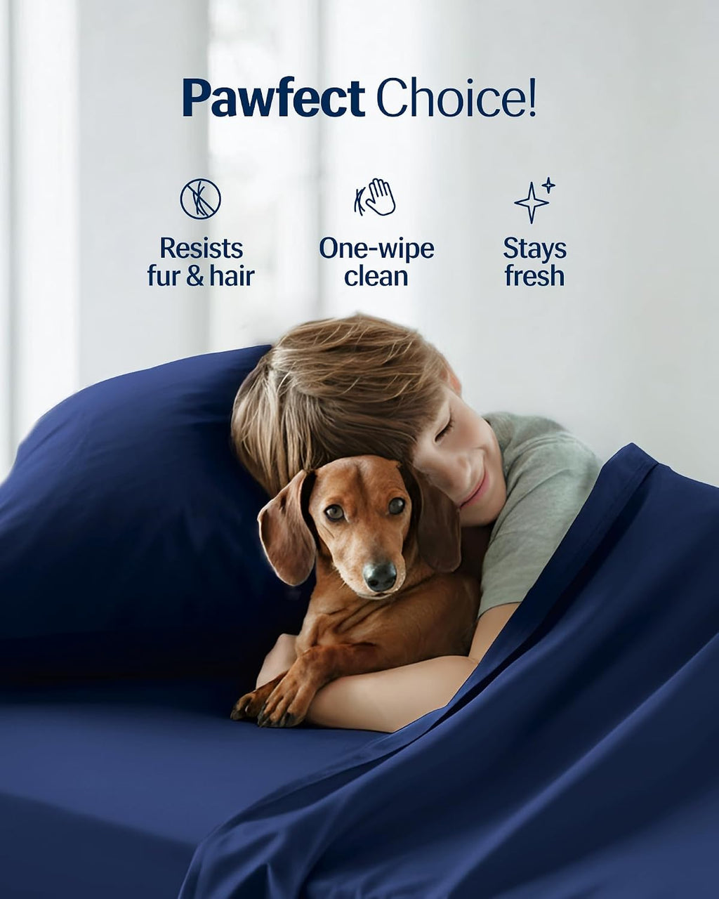 Rest ® Evercool®+ Starter Sheet Set, Queen, Blue, Breathable Bed Sheets for Hot Sleeper and Night Sweats, with Pillowcases, with Ionic+ Sel…