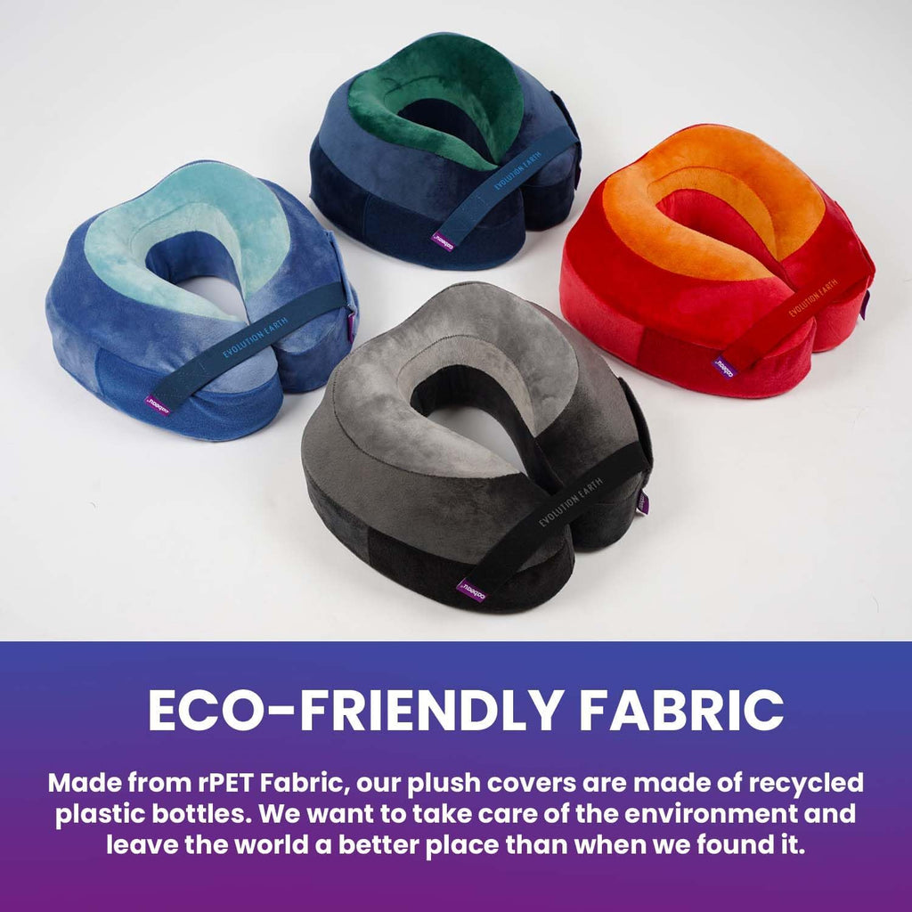 Cabeau Softest Neck Pillow Ever for Travel – Evolution Earth Deluxe – 360° Head, Neck and Chin Support for Sleeping – Sustainable Memory Fo…