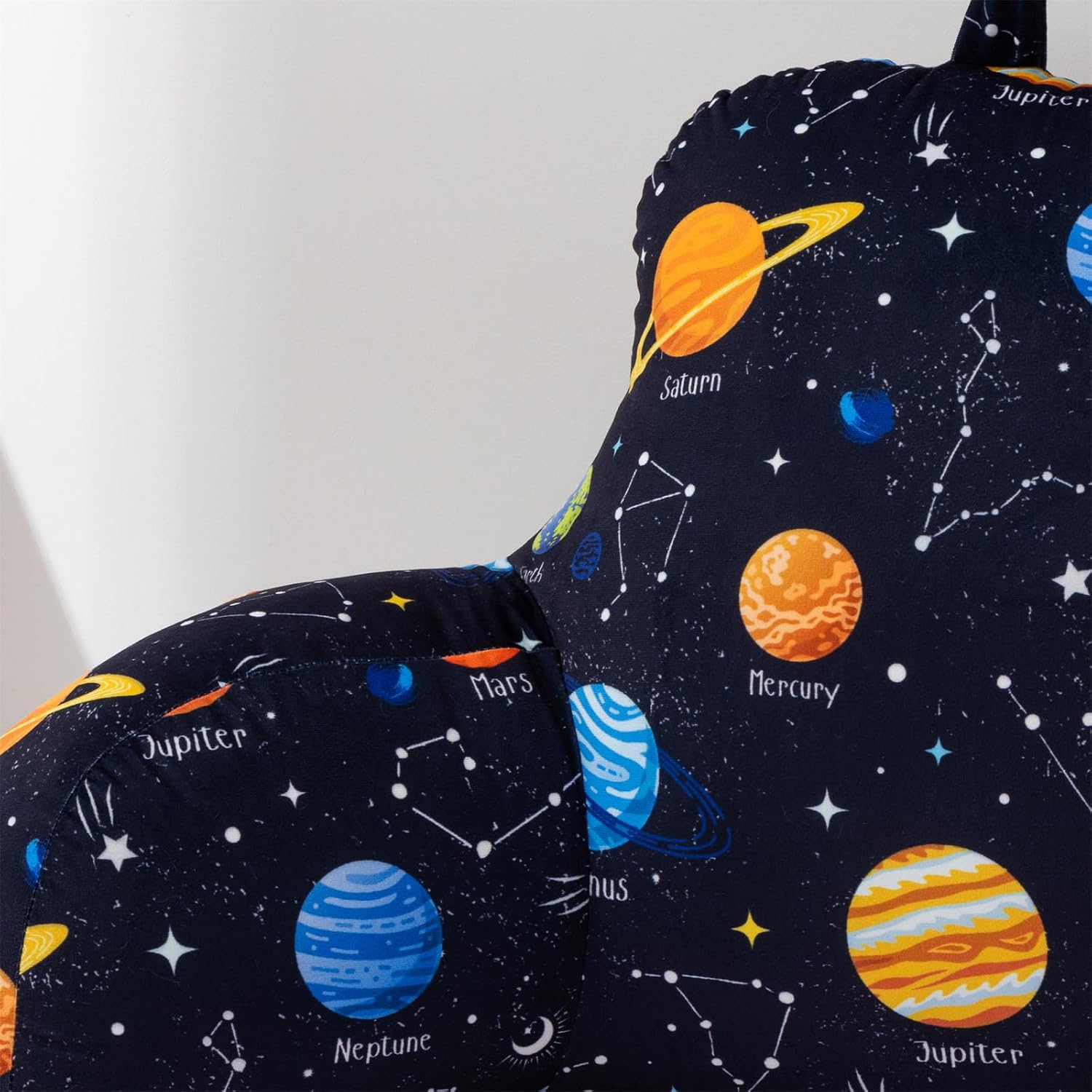 Aimuan Reading Pillow Bed Rest Wedge Backrest Pillow Outer Space Universe Galaxy Printed Collections with Arms Sitting in Bed Black-Blue