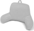 Reading Pillow, Ice Silk Bean Back Support Pillow for Bed Sitting Up, Large Bed Rest Pillow with Arms for Adults, Back Support Pillow for…