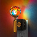 Briignite Night Lights Plug into Wall, Stained Glass Night Light with Dusk to Dawn Sensor, Dimmable Nightlight 0-100% Stepless Dimming…