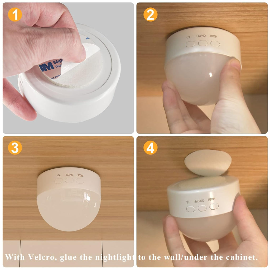 Kintion Portable Night Light, Dimmable 8 Color Lighting, 1800mAh Battery Rechargeable, Small LED Lamp for Nursery, Baby, Kids and…
