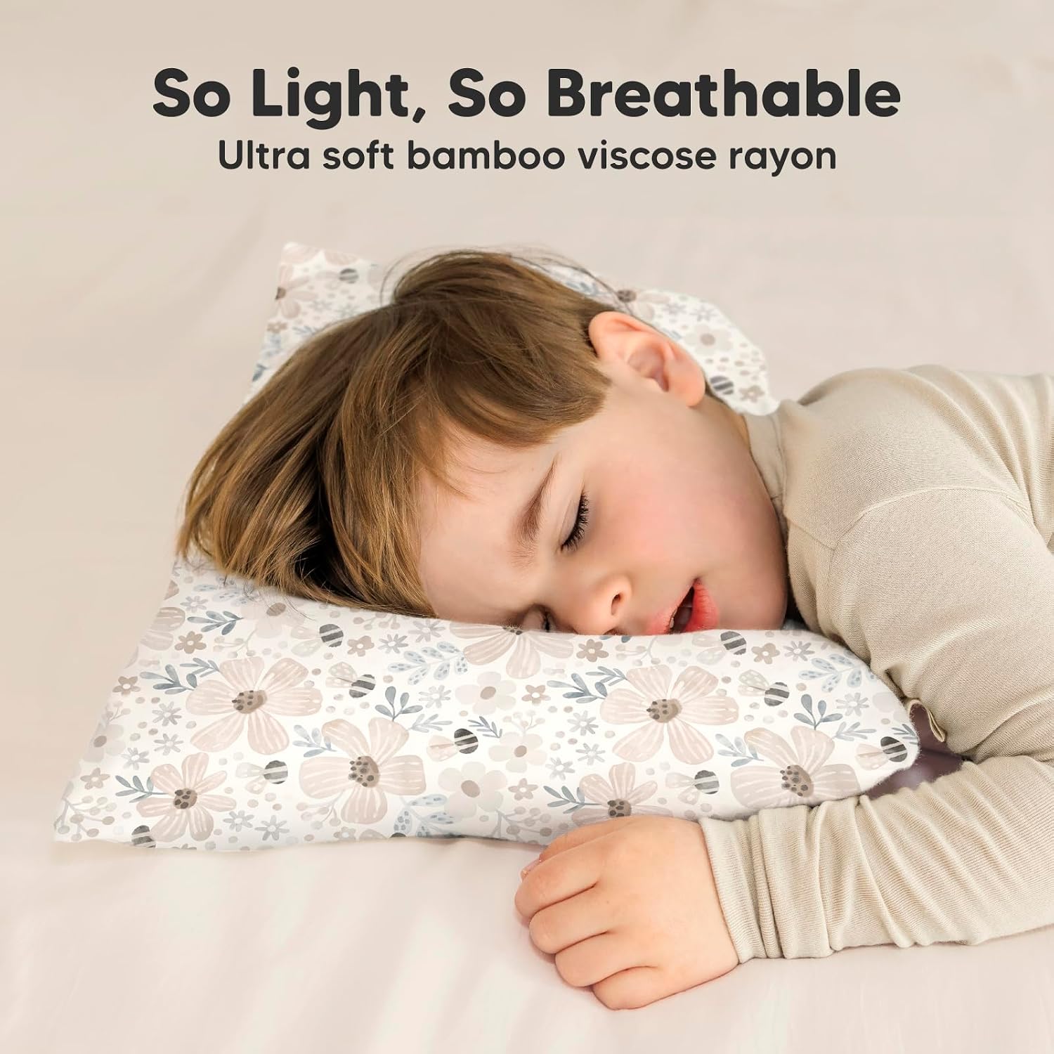 KeaBabies Toddler Pillow with Pillowcase - 13x18 My Little Cuddly Kids Travel Pillows for Sleeping, Nap, Viscose from Bamboo Nursery…