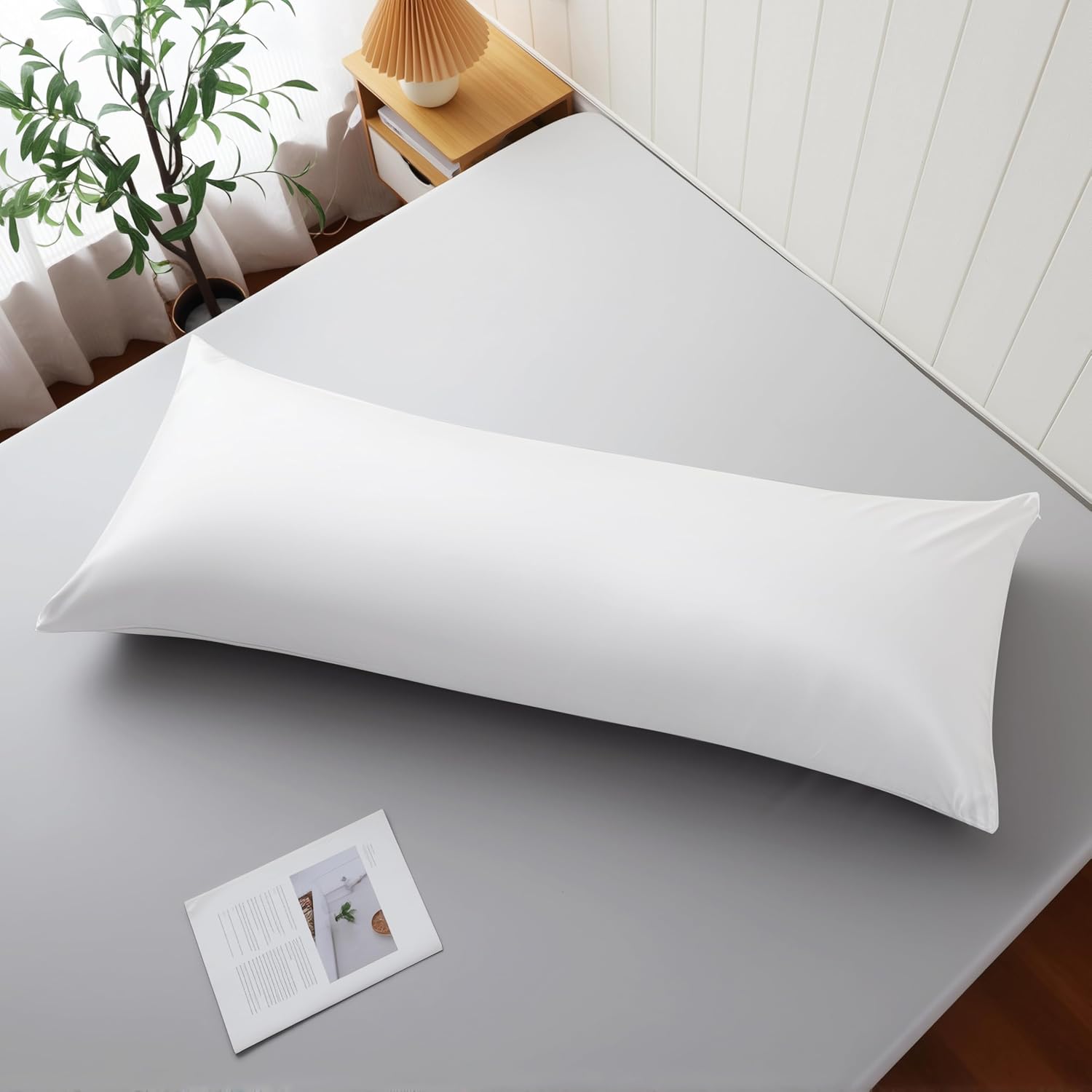 ShunjieHome Body Cooling Pillow Case, Viscose Derived from Bamboo Long Pillow Protectors, 400 TC Soft Silky Breathable Summer Body Pillowcas…