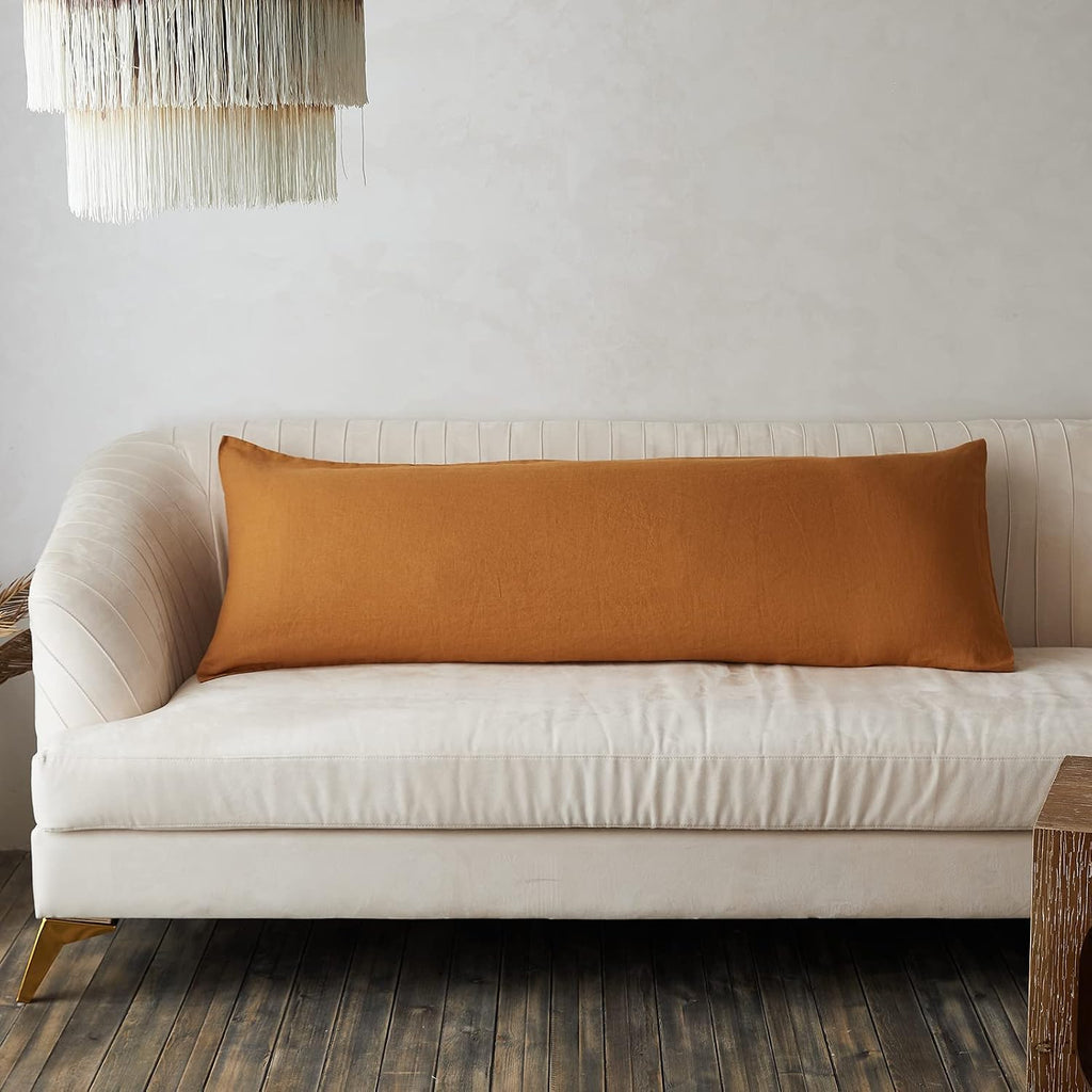 Simple&Opulence Body Pillow Cover 20" x 54",100% Pure Linen, Ultra Soft and Breathable, Body Pillowcase with Envelope Closur…
