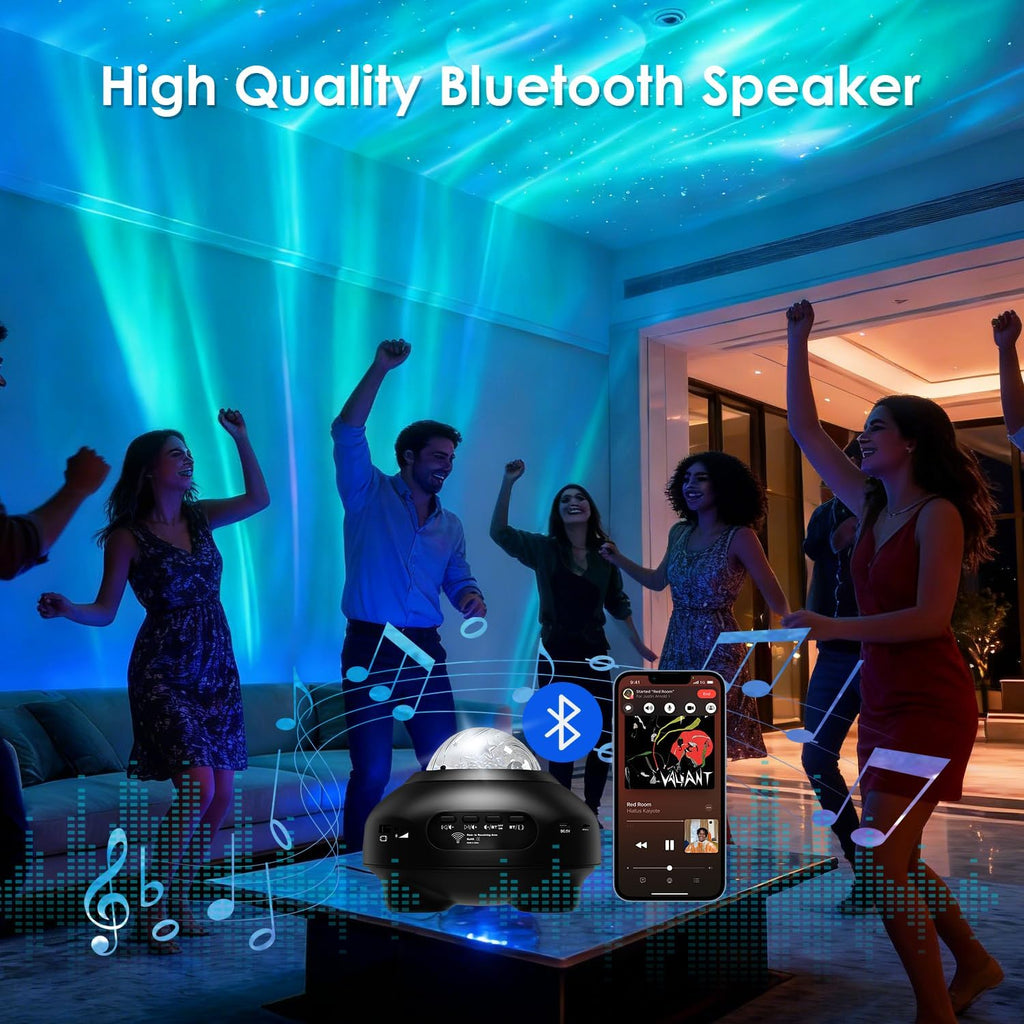 Ranfare Galaxy Projector Northern Lights Projector, 15 White Noise&Bluetooth Northern Lights Projector, Remote+Timer Star Projector Galaxy…