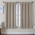 Simplebrand Ava Stone Blackout Curtains for Bedroom 63 Inch Length 2 Panels Set, Solid Thermal Insulated Privacy Living Room Window Treatme…