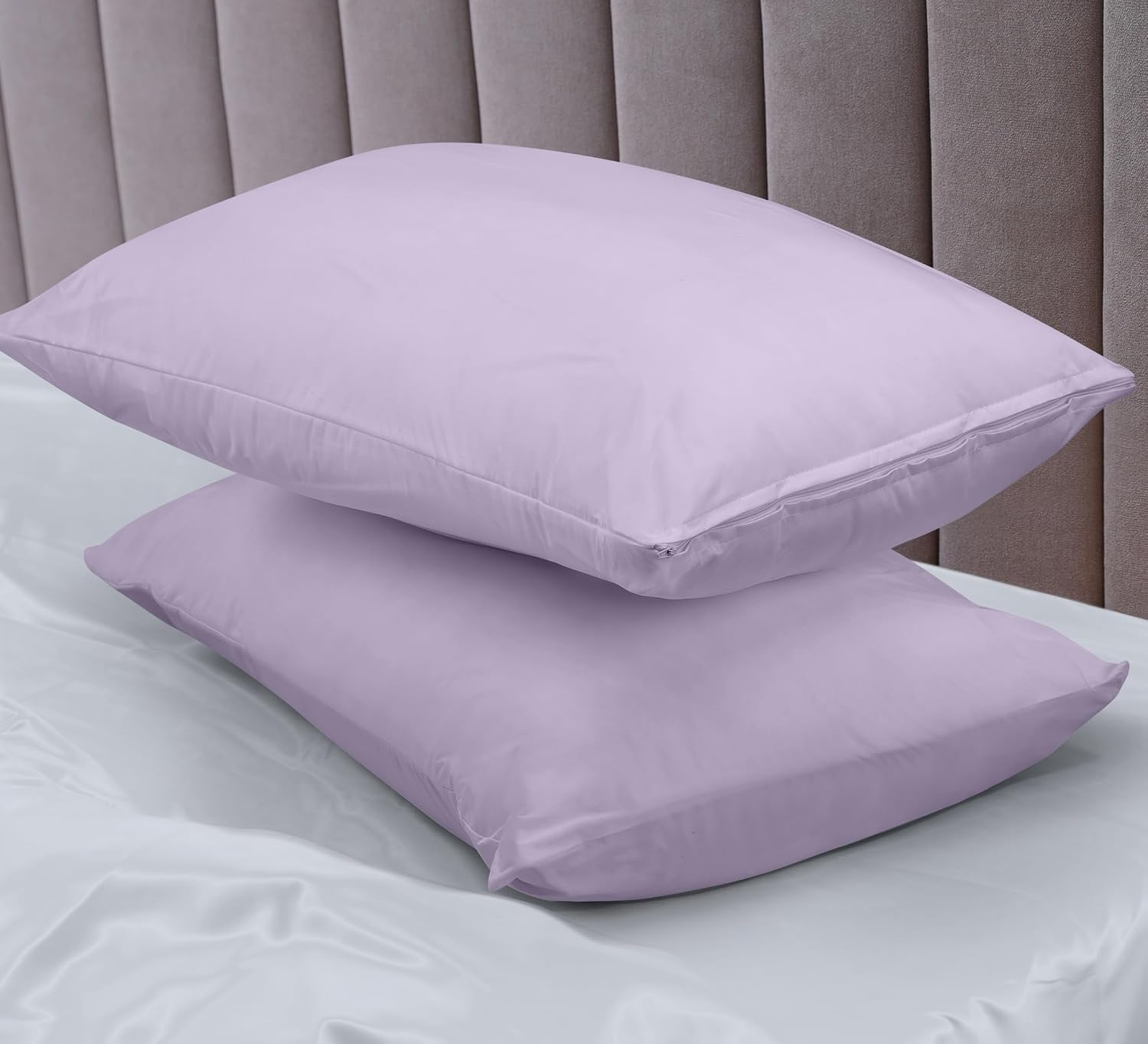 Utopiabedding Utopia Bedding 100% Waterproof Pillow Protectors with Zipper Queen Size (Set of 2), Bed Bug and Dust Mite Proof Zippered Pill…