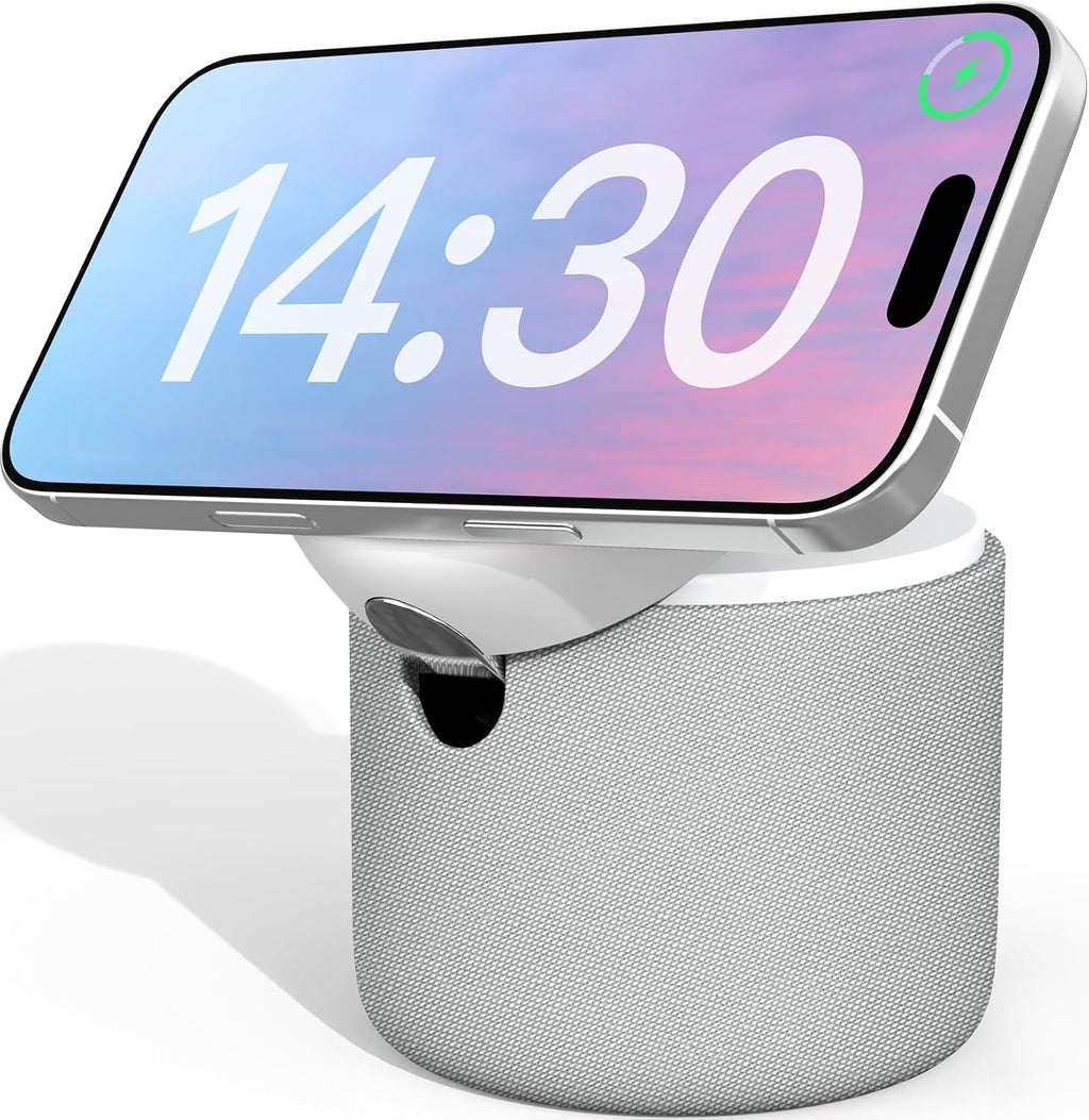 ANJANK White Noise Sound Machine with Wireless Charger Stand, 20 Soothing Sleep Sounds, 32-Levels Volume, Auto-Off Timer, Magnetic…
