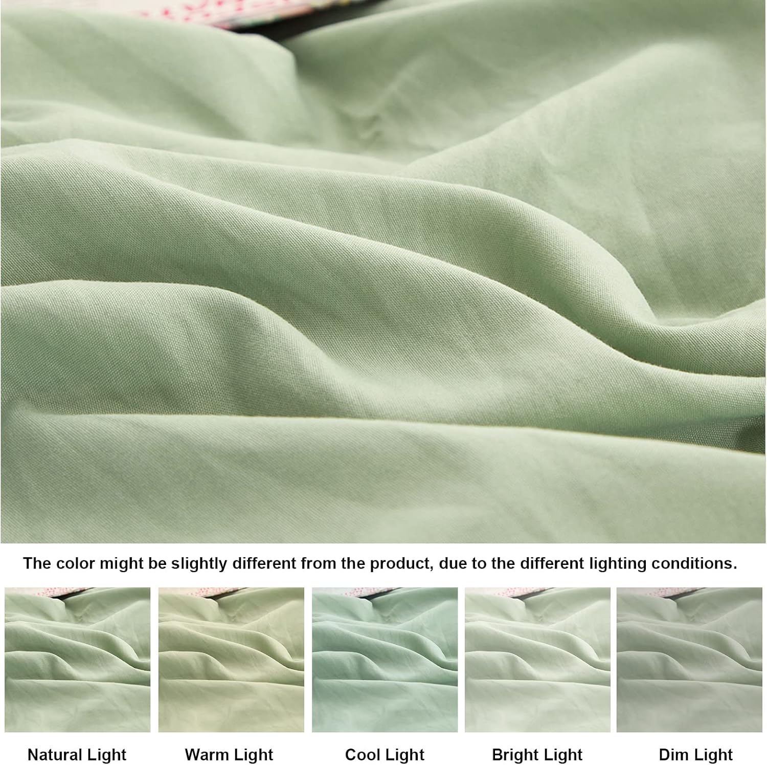 Moveover Sage Green Pom Poms Pillowcases, Green Standard Pillow Cases Set of 2, 100% Washed Microfiber, Dark Sea Green Ball Fringe Pillow C…