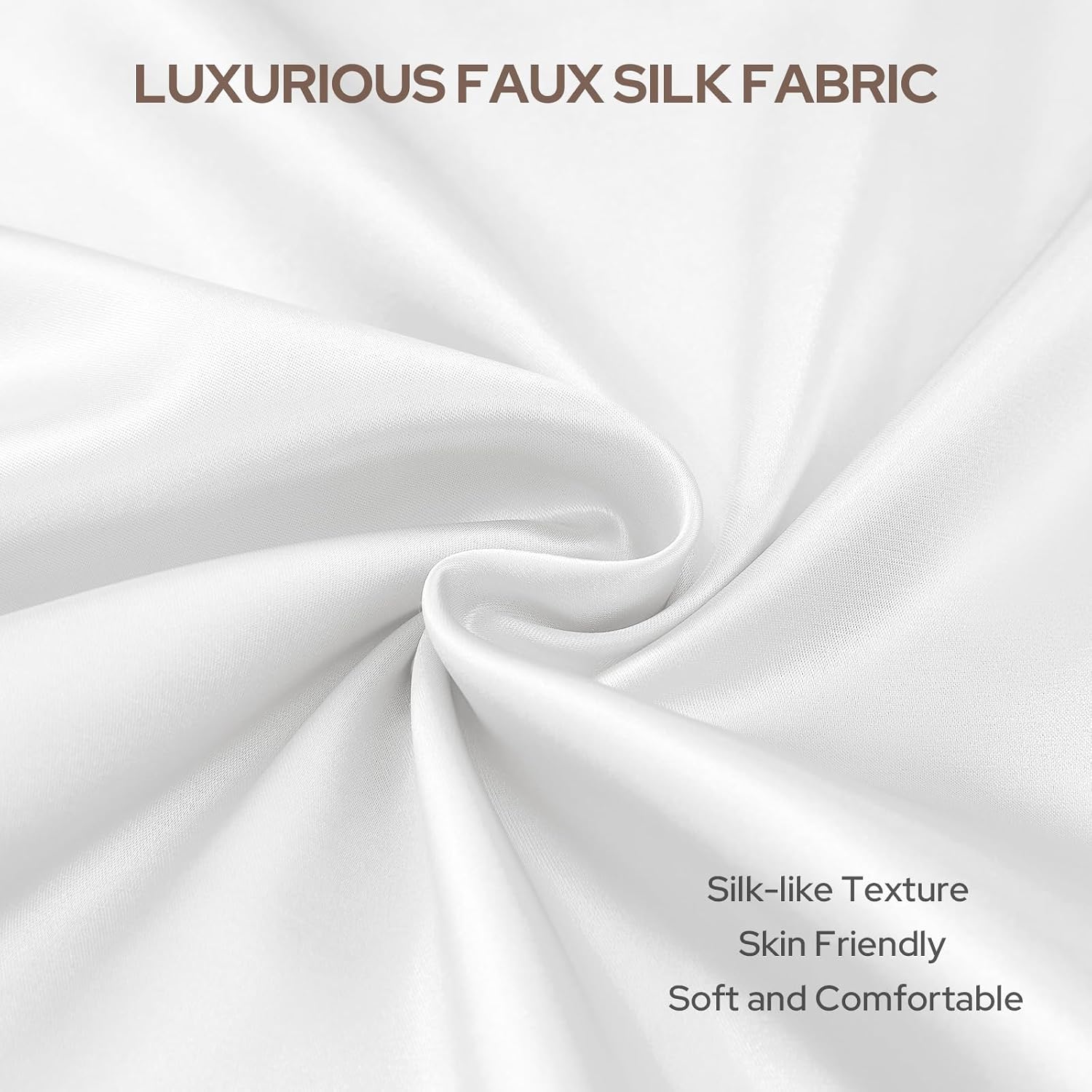 Homeideas White Decorative Throw Pillow Covers 20x12 Set of 2, Glossy Faux Silk Lumbar Pillow Covers for Couch Sofa Bed Decor Luxury Summer…