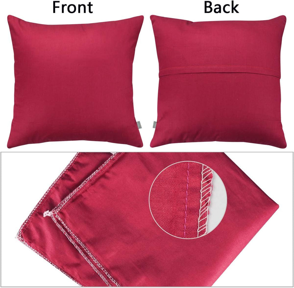 Thmyo 4-Pack 100% Cotton Comfortable Solid Decorative Throw Pillow Case, Square Cushion Cover Pillowcase Sublimation Blank Pillow Covers DI…