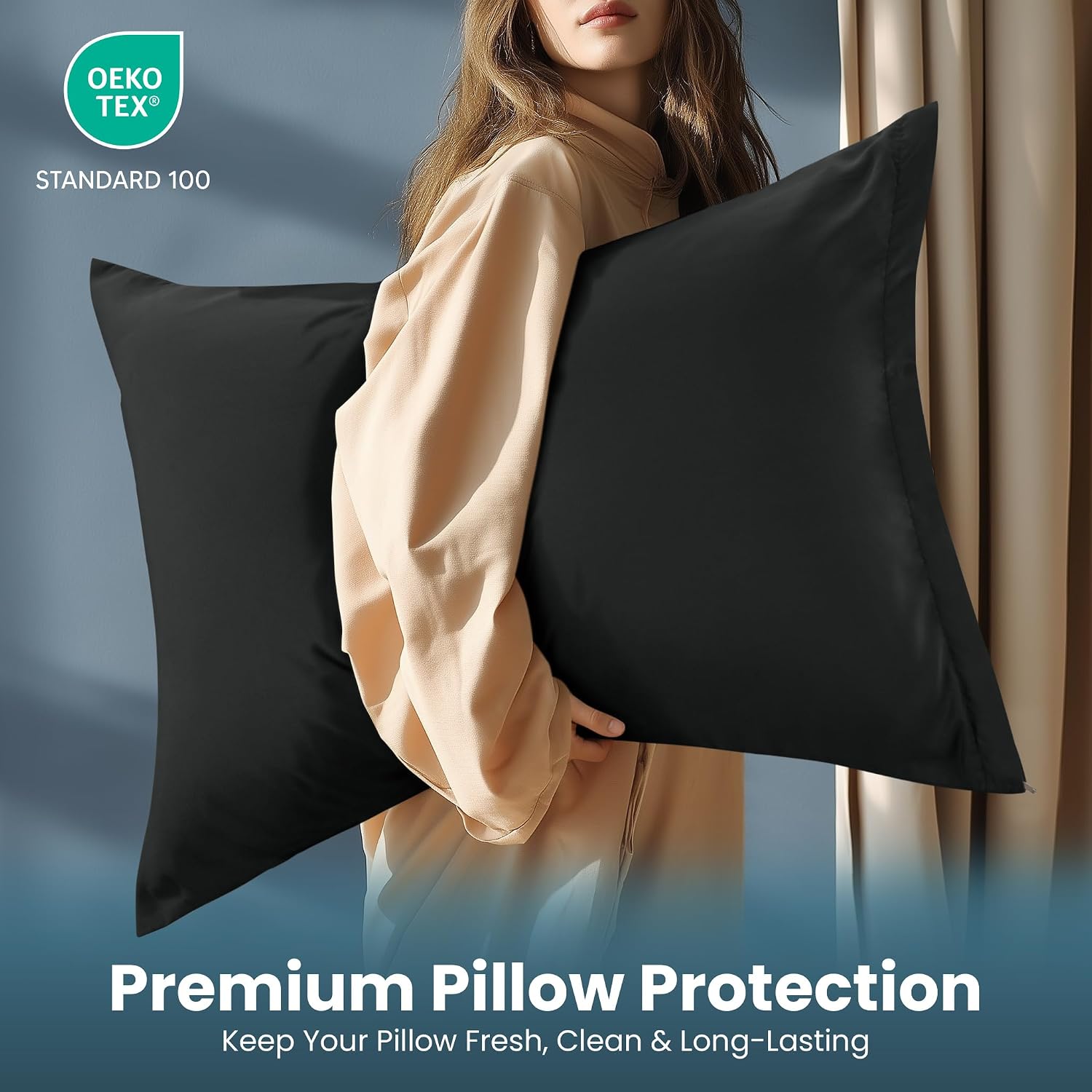 Utopiabedding Utopia Bedding Queen Pillow Protectors - Pack of 2 - Zipper Closure - Soft Brushed Microfiber Fabric - Shrinkage and Fade Res…
