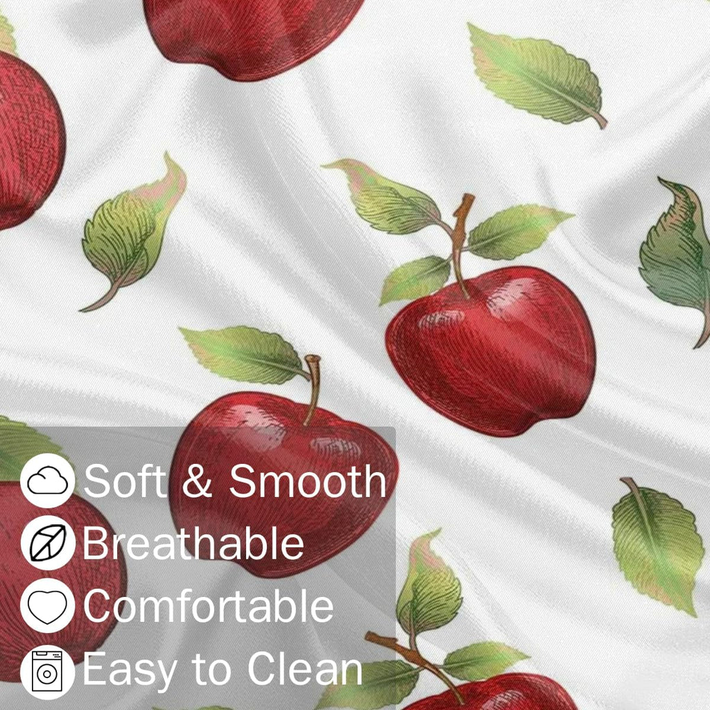 Aglebo Watercolor Apples Beautiful Body Pillow Covers Super Soft Satin Decorative Pillowcase with Hidden Zipper Cooling Breathable Case Rec…