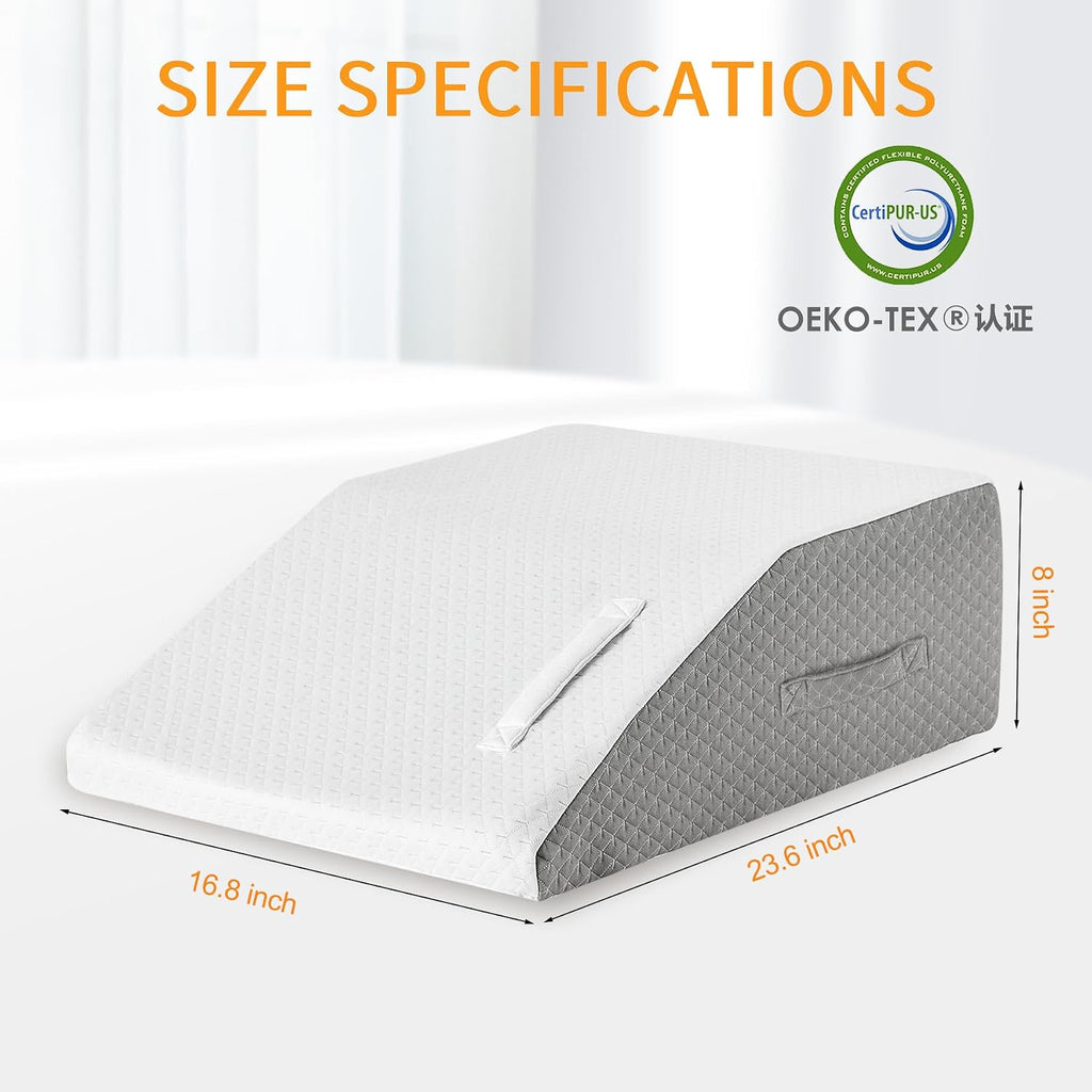 Ruqmuis Leg Elevation Pillow for After Surgery, Leg Elevating Pillow for Swelling & Blood Circulation, Leg Wedge Pillow for Sleeping, Knee…