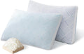 Lyralith Shredded Memory Foam Cooling Soft Bamboo Viscose Pillows Queen Size Set of 2, Adjustable Hypoallergenic Hotel Quality Bed…